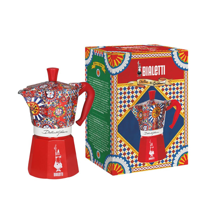 Bialetti - Mini Express Color: Moka Set includes Coffee Maker 2-Cup (2.8  Oz) + 2 shot glasses, Red, Aluminium