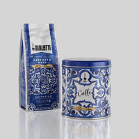 Bialetti Dolce&Gabbana Blu Mediterraneo Perfetto Moka Autentico Coffee + Tin